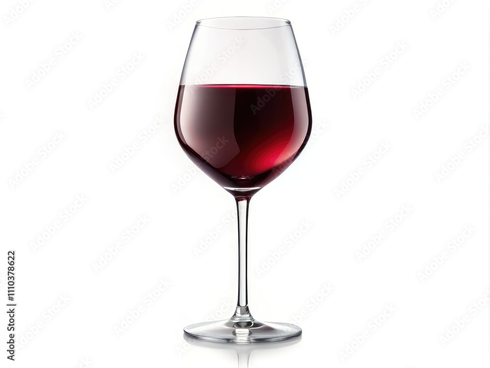 Enjoying a Tall Glass of Red Wine Against a Bright White Background. Generative AI Enjoying a Tall Glass of Red Wine Against a Bright White Background. Generative AI