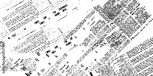 Rough vector background abstract grunge texture old vintage newspaper. Vector white and black newspaper paper grunge pattern old aged texture.	
