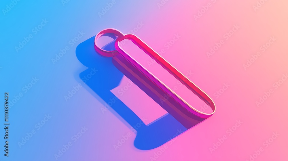 Abstract Pink and Blue Keychain Design Illustration Abstract Pink and Blue Keychain Design Illustration