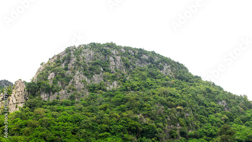 Isolated Mountain on transparent background with clipping path and alpha channel, high resolution.