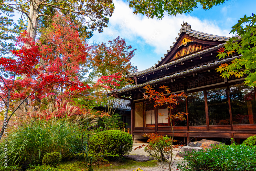 Autumn foliage in gardens of Nanzen-ji temple, Kyoto, Japan Autumn foliage in gardens of Nanzen-ji temple, Kyoto, Japan