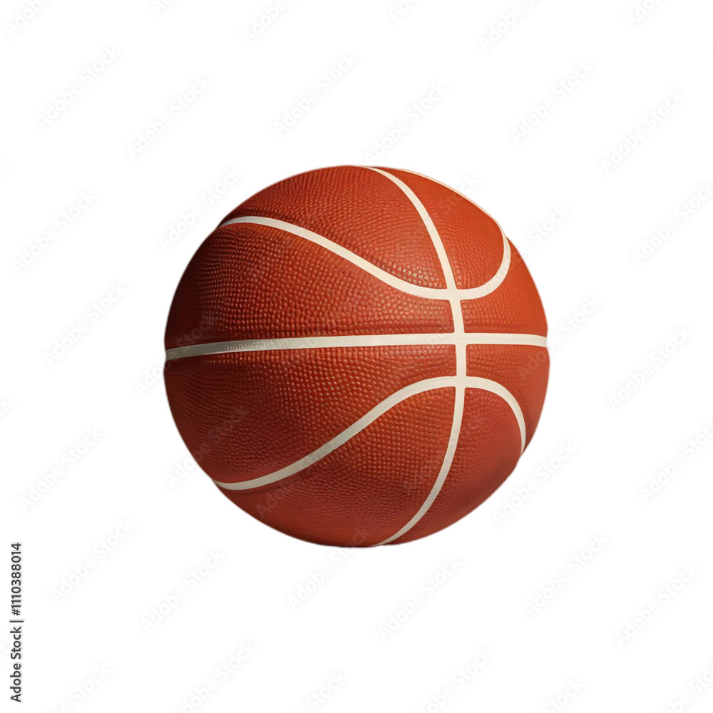 Fototapeta premium Basketball full details isolated on white background, Basketball sports equipment on white With png file.