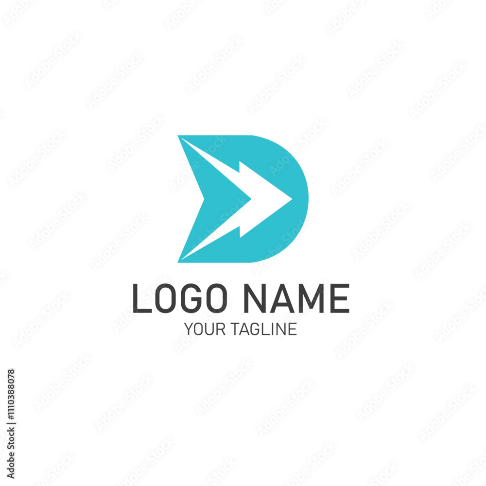 Logo consisting of an abstract vector text using the letter D Logo consisting of an abstract vector text using the letter D