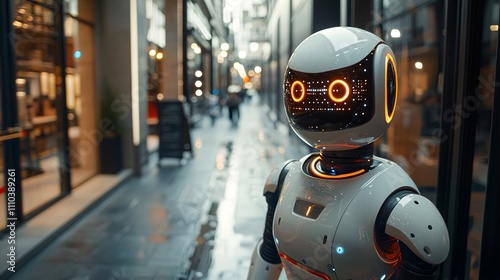 Wallpaper Mural A robot-driven portfolio management system optimizing risk-reward balance in real time Stock Photo with side copy space Torontodigital.ca