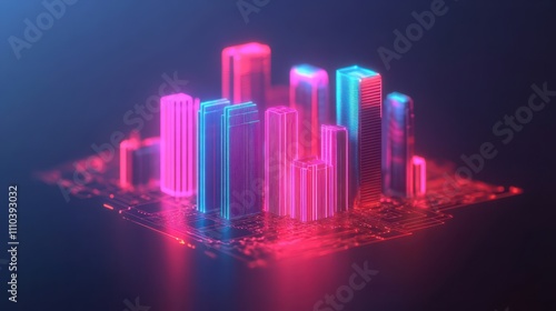 Innovative gpu chip processor revolutionizing urban computing in futuristic cityscape abstract technology environment