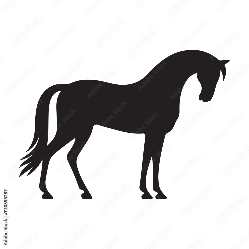 Horse icon. Black Horse icon on white background. Vector illustration Horse icon. Black Horse icon on white background. Vector illustration