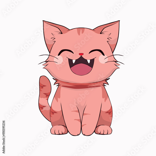 anime cartoon characters cute cats in spring pictures, happy cute, art, animals, kittens, pets, graphics, cats