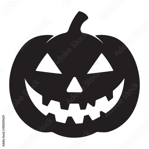 Pumpkin icon. Black Pumpkin icon on white background. Vector illustration