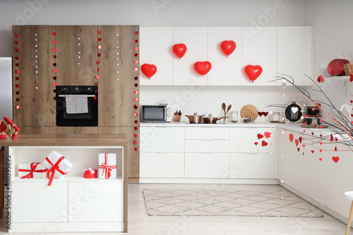 Interior of festive kitchen...