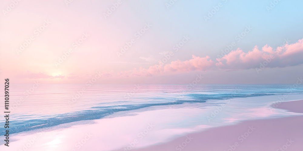 Pastel Sunset Beach: A serene and dreamy seascape bathed in soft pastel hues. The sun dips below the horizon, casting a warm glow on the gentle waves and sandy shore. Pastel Sunset Beach: A serene and dreamy seascape bathed in soft pastel hues. The sun dips below the horizon, casting a warm glow on the gentle waves and sandy shore.