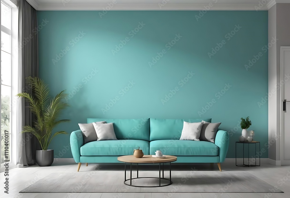 mock up poster frame in interior background. 3D Illustration mock up poster frame in interior background. 3D Illustration