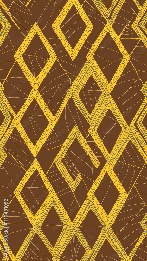 Yellow Parallelogram pattern hand drawn design on White background illustration Yellow Parallelogram pattern hand drawn design on White background illustration