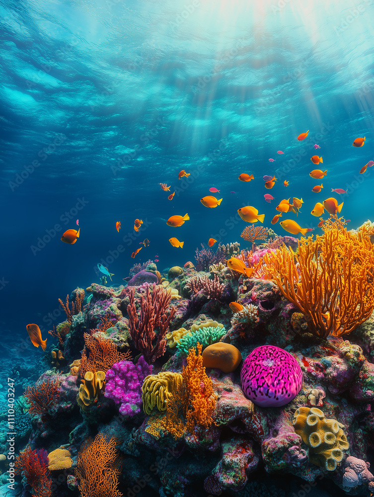 Obraz premium coral reef and fish