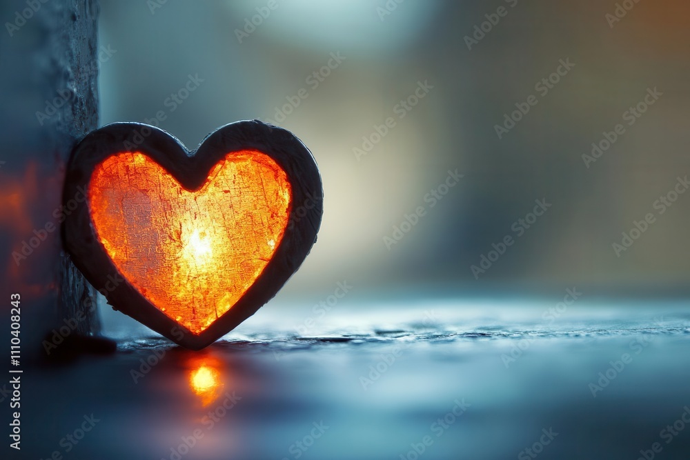 A keyhole in the shape of a heart, glowing faintly on a white surface, mystery of love. A keyhole in the shape of a heart, glowing faintly on a white surface, mystery of love.