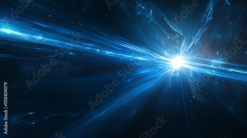 A dazzling glare with sun flare and bokeh light on a black background, designed for overlay.