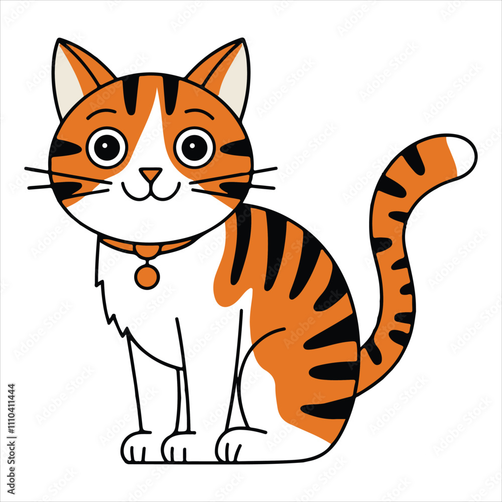 cat art Illustration Free Vector, cute cat vector cat art Illustration Free Vector, cute cat vector