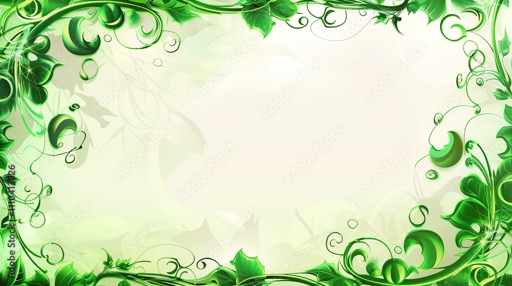 Folding style Christmas border green Folding style Christmas border green