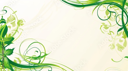 Folding style Christmas border green