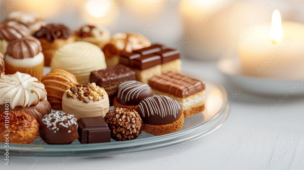 Indulge in this exquisite assortment of decadent chocolates and pastries! A sweet symphony Indulge in this exquisite assortment of decadent chocolates and pastries! A sweet symphony