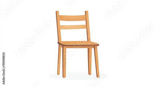 Simple Wooden Chair with Clean Lines and Natural Finish