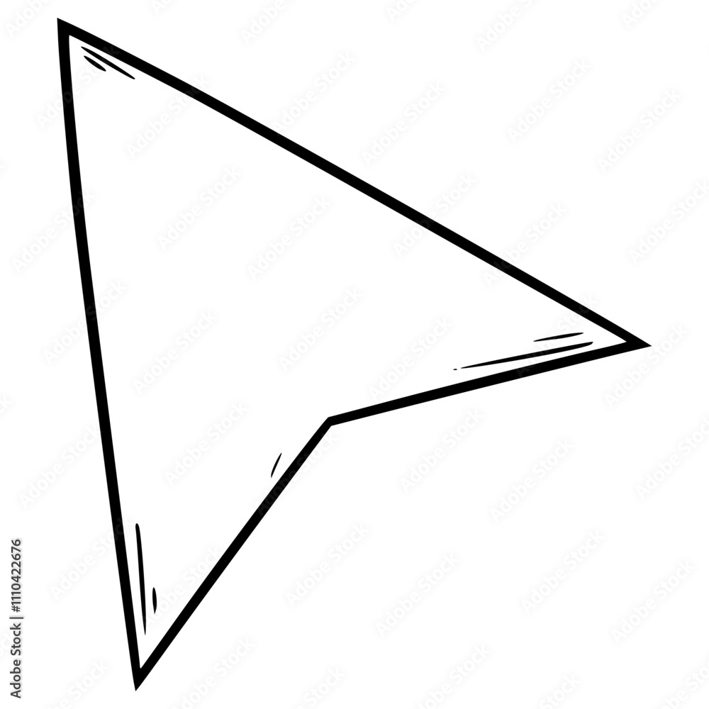 cursor illustration hand drawn outline vector cursor illustration hand drawn outline vector