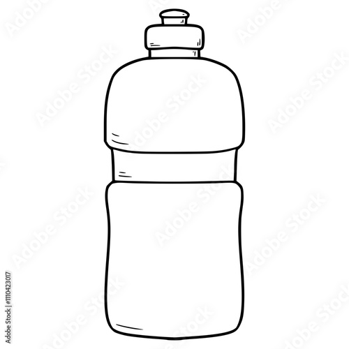 bottle water illustration hand drawn outline vector