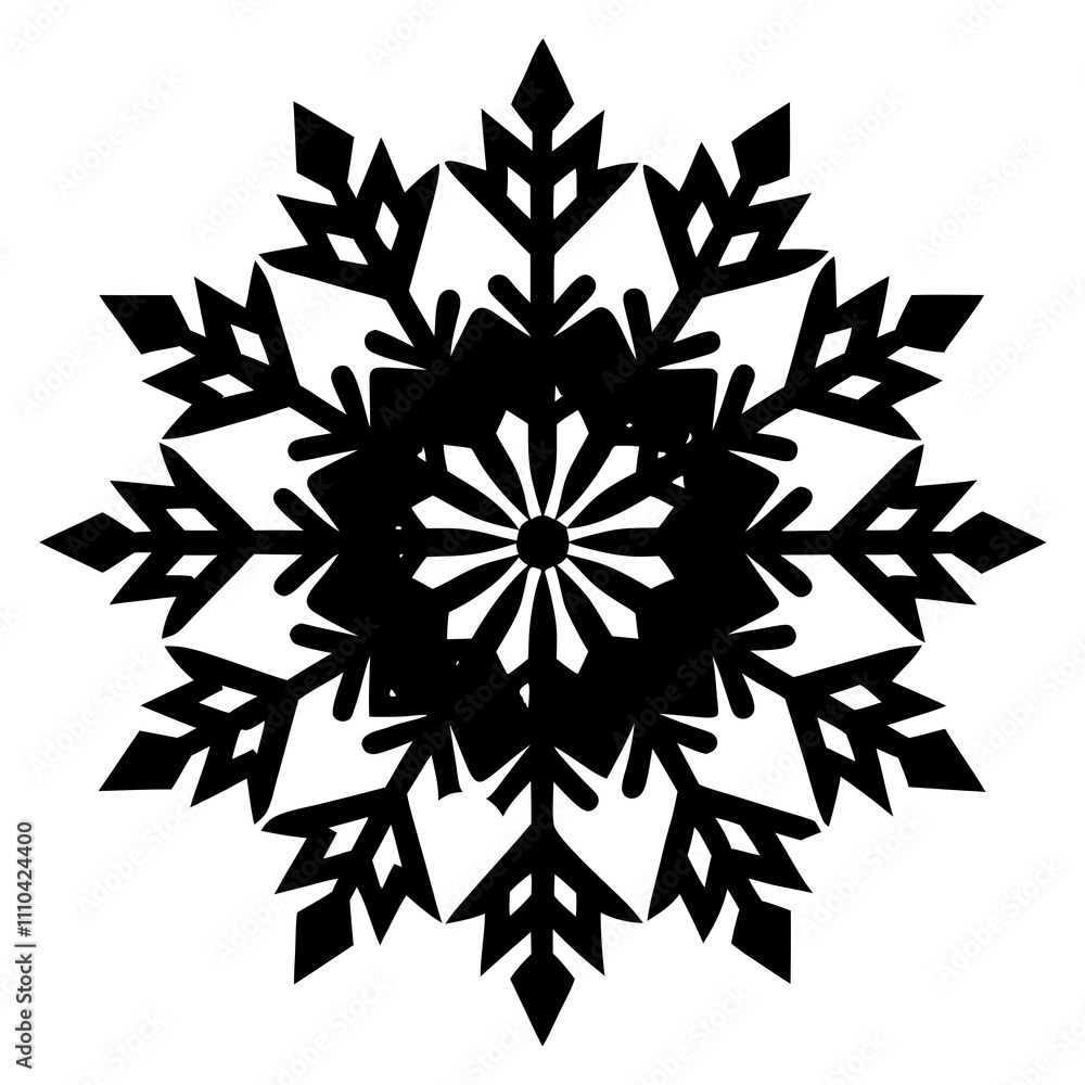 set of snowflakes set of snowflakes