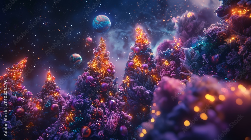 非現実的で夢のような幻想的な世界_クリスマスツリー 非現実的で夢のような幻想的な世界_クリスマスツリー