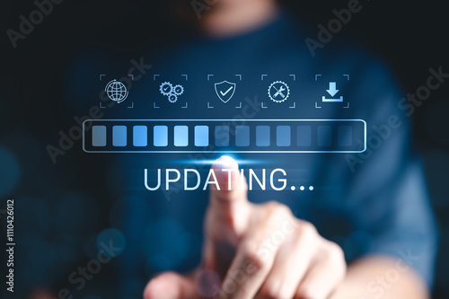 Obraz na płótnie Update software application upgrade technology concept