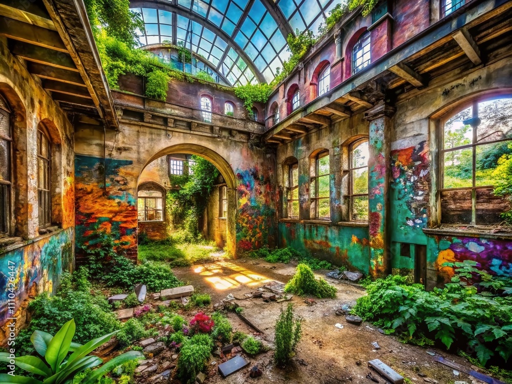 Fototapeta premium Urban Exploration: Discovering Hidden Gems in Abandoned Places and Urban Landscapes for Adventurous Souls Seeking Unique Photography Opportunities