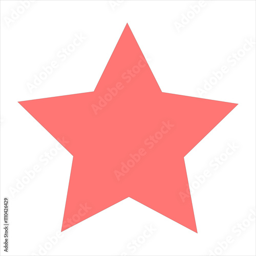 Pink Glamour Star on white background