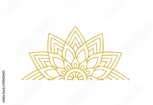 golden mantra half on a white background