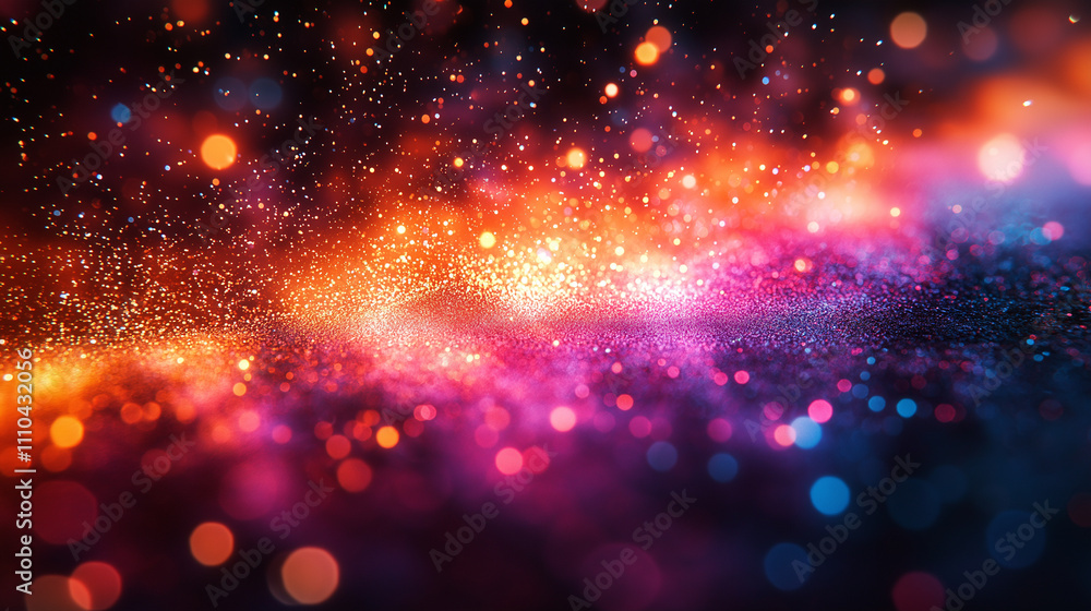 Beautiful abstract glitter background with bokeh lights and space stars Beautiful abstract glitter background with bokeh lights and space stars