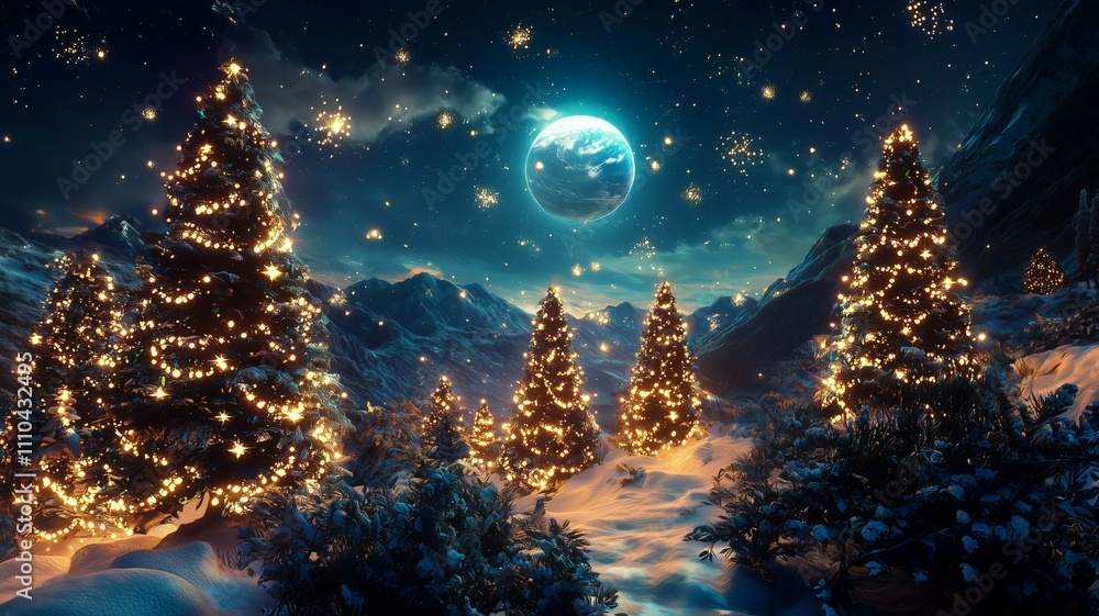 非現実的で夢のような幻想的な世界_クリスマスツリー 非現実的で夢のような幻想的な世界_クリスマスツリー
