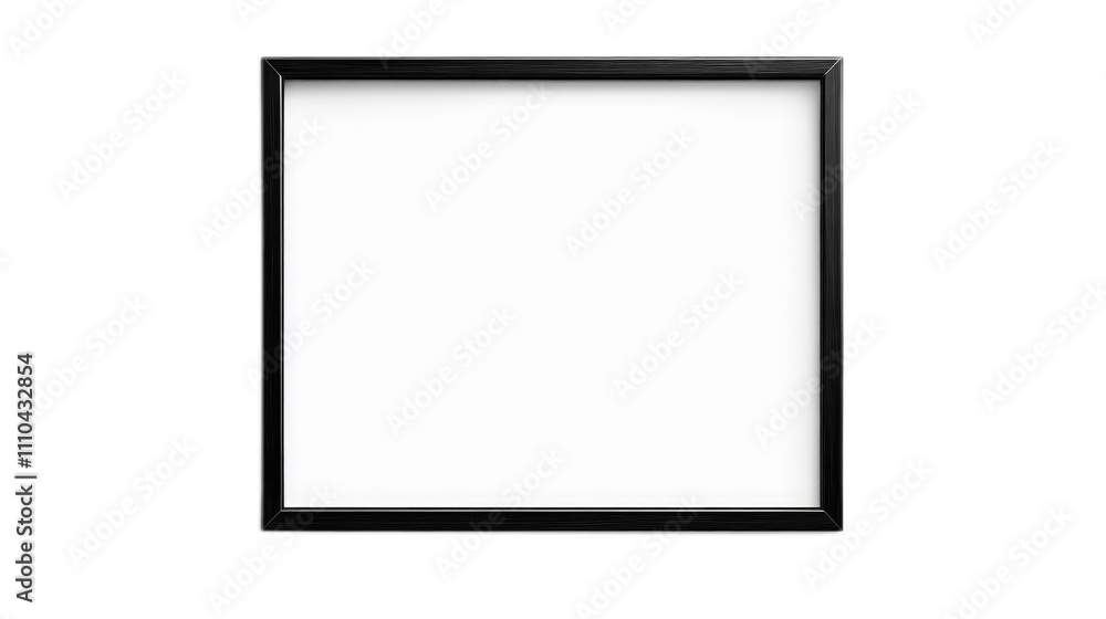 Blank Picture Frame with Black Border on White Background Blank Picture Frame with Black Border on White Background