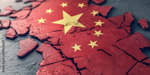 A Cracked Map of China: Symbolic Representation of Geopolitical Instability and Fragility