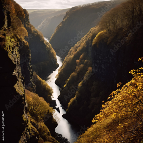 Schluchten - Lebendige Farben und kühle Luft in der Herbstschlucht photo