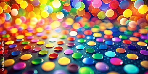 Vibrant Rainbow Polka Dot Background for Celebrations and Events with Multicolored Circles Perfect for Party Invitations and Festive Graphics