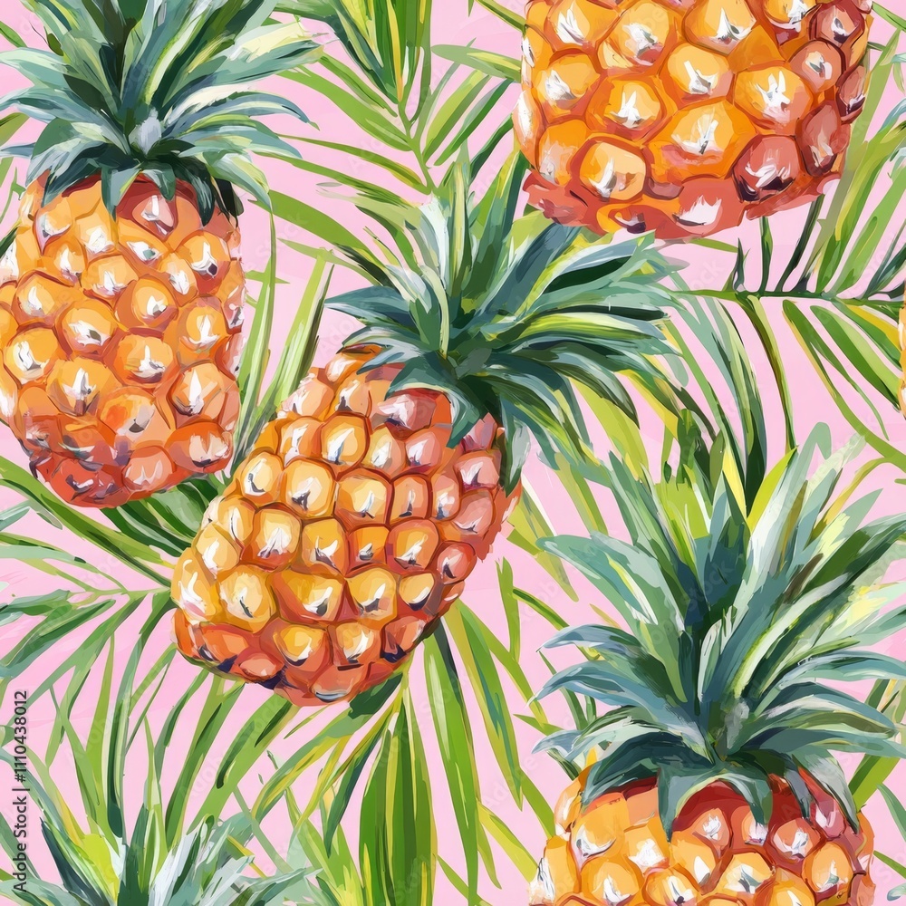 Pineapple Tropical Pattern Design Seamless pattern Pineapple Tropical Pattern Design Seamless pattern