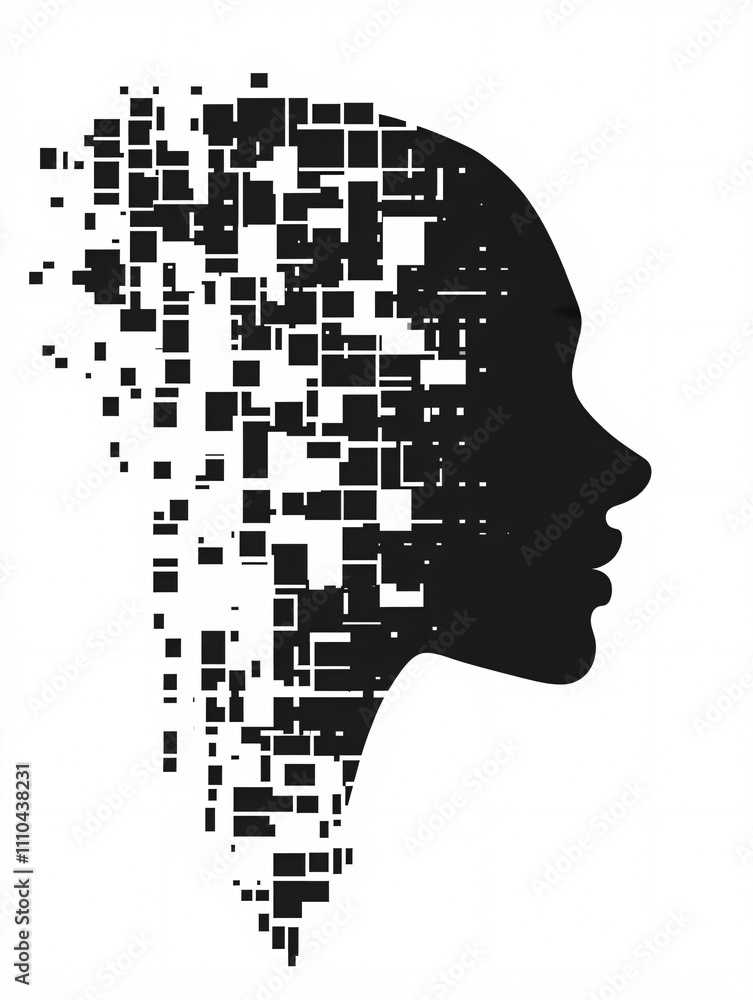 Artistic Digital Human Profile Dissolving into Colorful Particles, Highlighting the Fusion of Technology, Creativity, and Futuristic Expression Artistic Digital Human Profile Dissolving into Colorful Particles, Highlighting the Fusion of Technology, Creativity, and Futuristic Expression