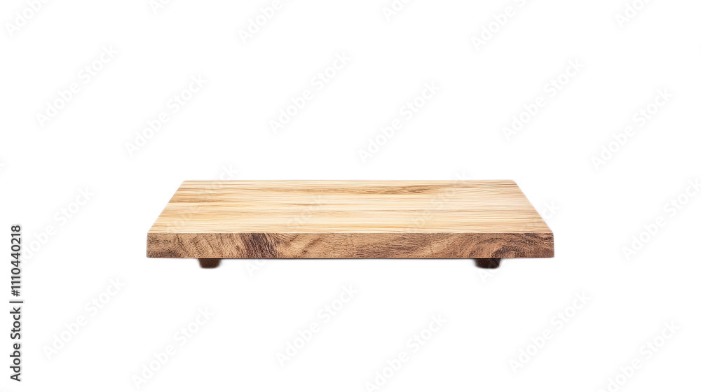 Wooden serving tray with natural finish on isolated background Wooden serving tray with natural finish on isolated background