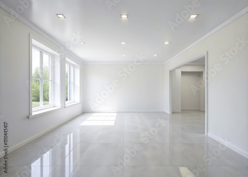 Wallpaper Mural A Serene White Room Interior with Ample Copy Space Featuring a Soft White Ceiling and Wall, Perfect for Minimalist Decor and Modern Aesthetic Visuals Torontodigital.ca