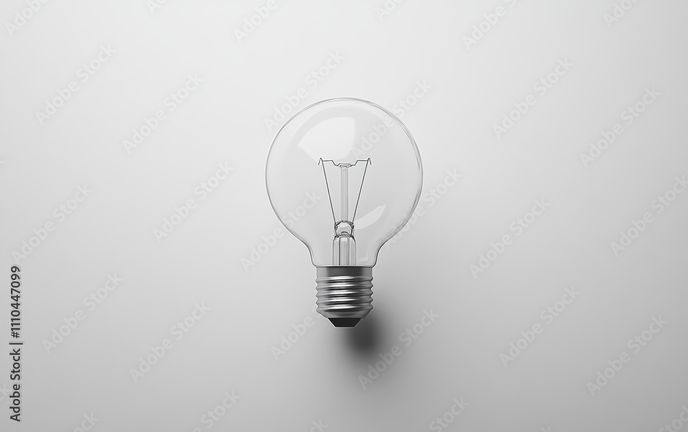 Lightbulb A modern LED lightbulb with a clear glass casing, placed upright on a white background. Lightbulb A modern LED lightbulb with a clear glass casing, placed upright on a white background.