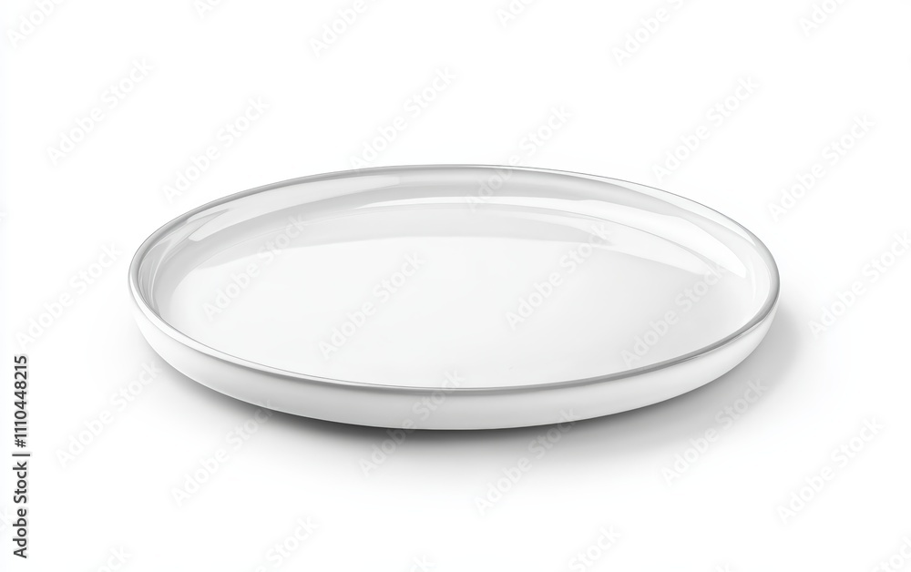 Single White Plate A minimalist, perfectly round ceramic plate with a glossy finish and a thin rim, centered on a white background. Single White Plate A minimalist, perfectly round ceramic plate with a glossy finish and a thin rim, centered on a white background.