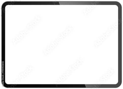 Apple iPad Pro tablet portable computer blank screen mockup template PNG illustration