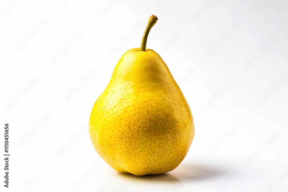 Yellow Pear on White Background: A Simple and Elegant Illustration of a Fresh Fruit Isolated, Perfect for Food-Related Themes and Healthy Lifestyle Concepts Yellow Pear on White Background: A Simple and Elegant Illustration of a Fresh Fruit Isolated, Perfect for Food-Related Themes and Healthy Lifestyle Concepts