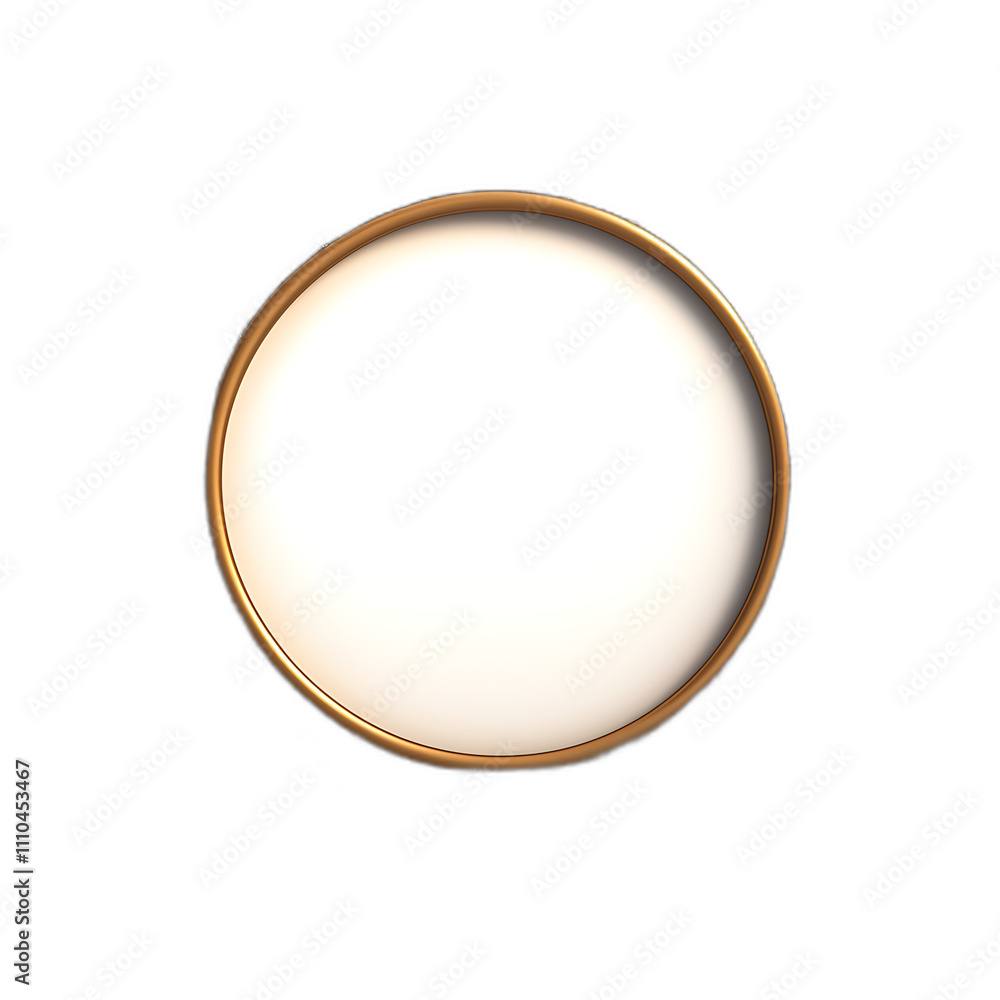 Elegant Gold Circle Frame Blank White Space Mockup Design Elegant Gold Circle Frame Blank White Space Mockup Design