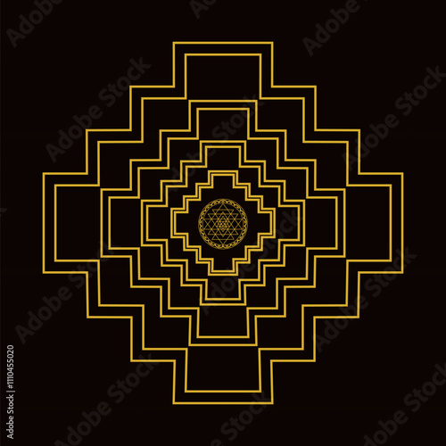 Hinduism Cosmic Holy Jagya Yantra