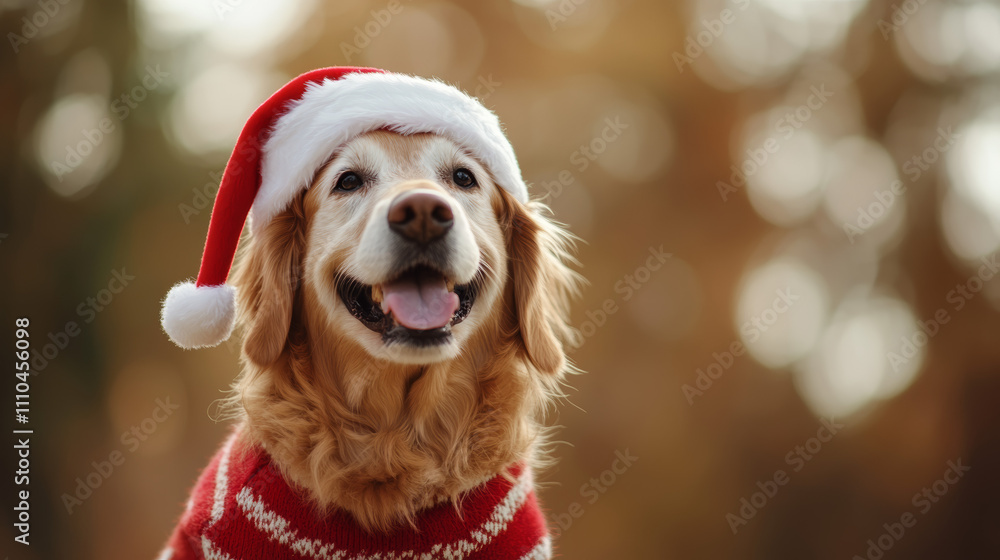 dog in christmas hat dog in christmas hat