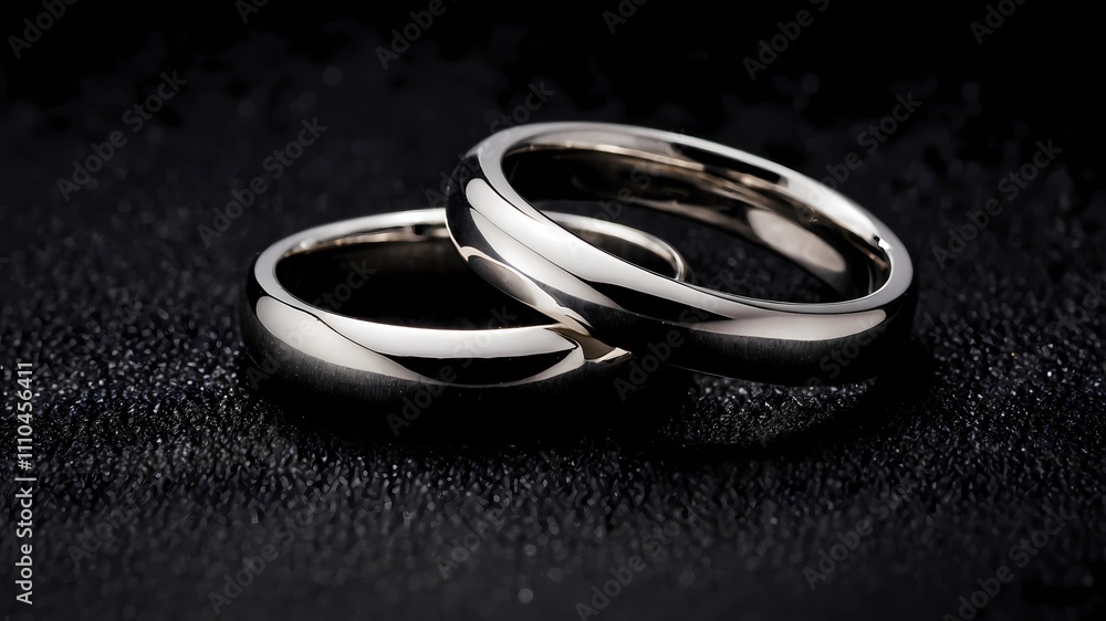 wedding rings on black background wedding rings on black background